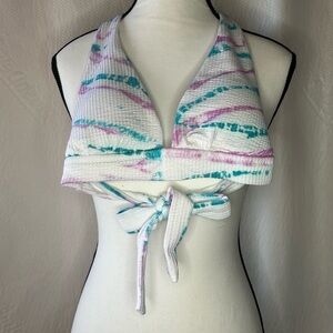BECCA Multicolor Tie-Dye Bikini Top